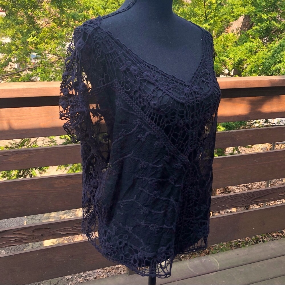 Sheer Lace Sexy Oversized Urban Day Blouse